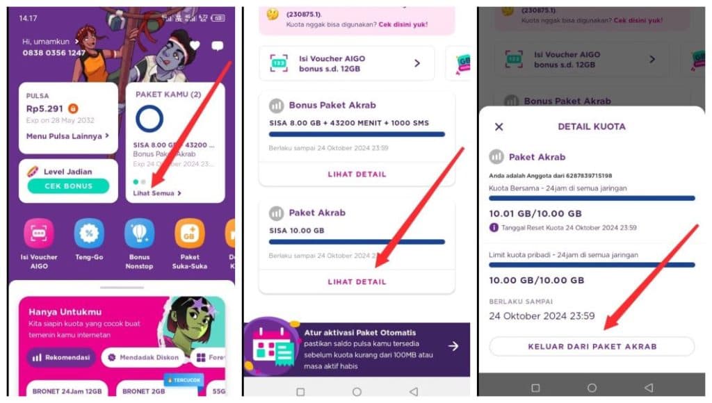 Panduan unreg Akrab via aplikasi AXISNET